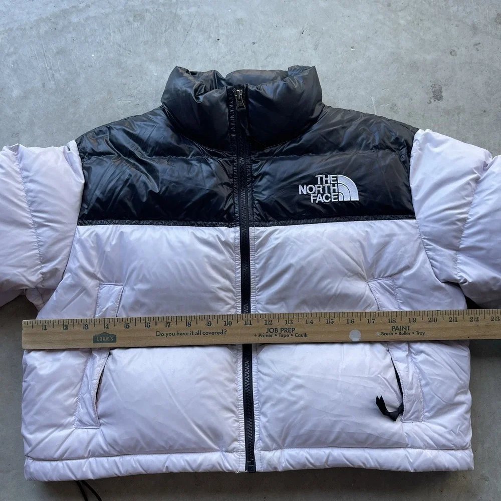 The North‎ Face Nuptse Retro 700 Goose Down Pink Cropped Puffer Jacket Size M